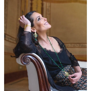 ISABEL GUARCH COLLAR FORMENTOR PLATA Y JADE